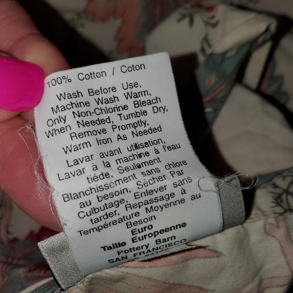 Pottery Barn Pillow Shams Euro Floral Set of 2 - Picture 7 of 8